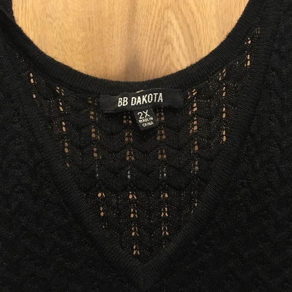 BB Dakota 2x Black sleeveless sweater dress - Picture 2 of 5